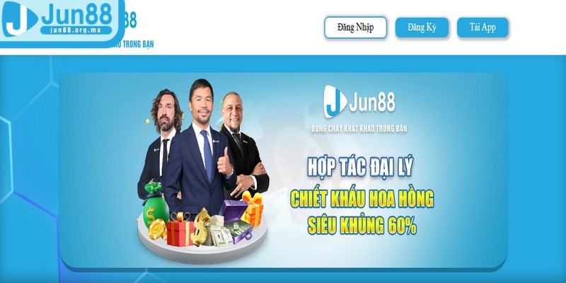 Đại lý JUN88 - Cơ hội kiếm tiền khủng với hoa hồng hấp dẫn 3 Trở thành đại lý mang đến cơ hội kiếm thu nhập cao và nhiều quyền lợi thiết thực