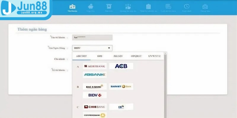 Rút tiền JUN88 - Giao dịch đơn giản, nhanh thần tốc 2 Tuân thủ mọi điều khoản chung trước khi thực hiện giao dịch