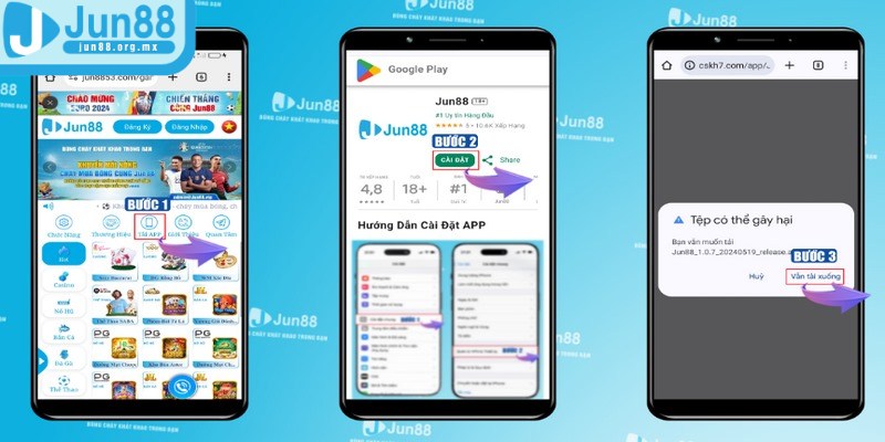 Tải app JUN88 – Hướng dẫn chi tiết từ A đến Z cho bet thủ 2 Tải app JUN88 dễ dàng trên điện thoại Android chỉ với vài thao tác