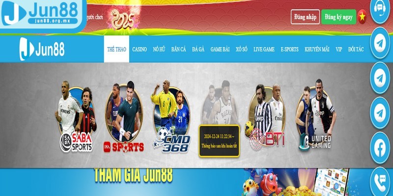 Sảnh Thể Thao JUN88 nổi bật với sự hấp dẫn đặc biệt với nhiều môn khác nhau